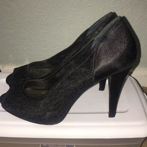 Style and Co. Black lace heels
